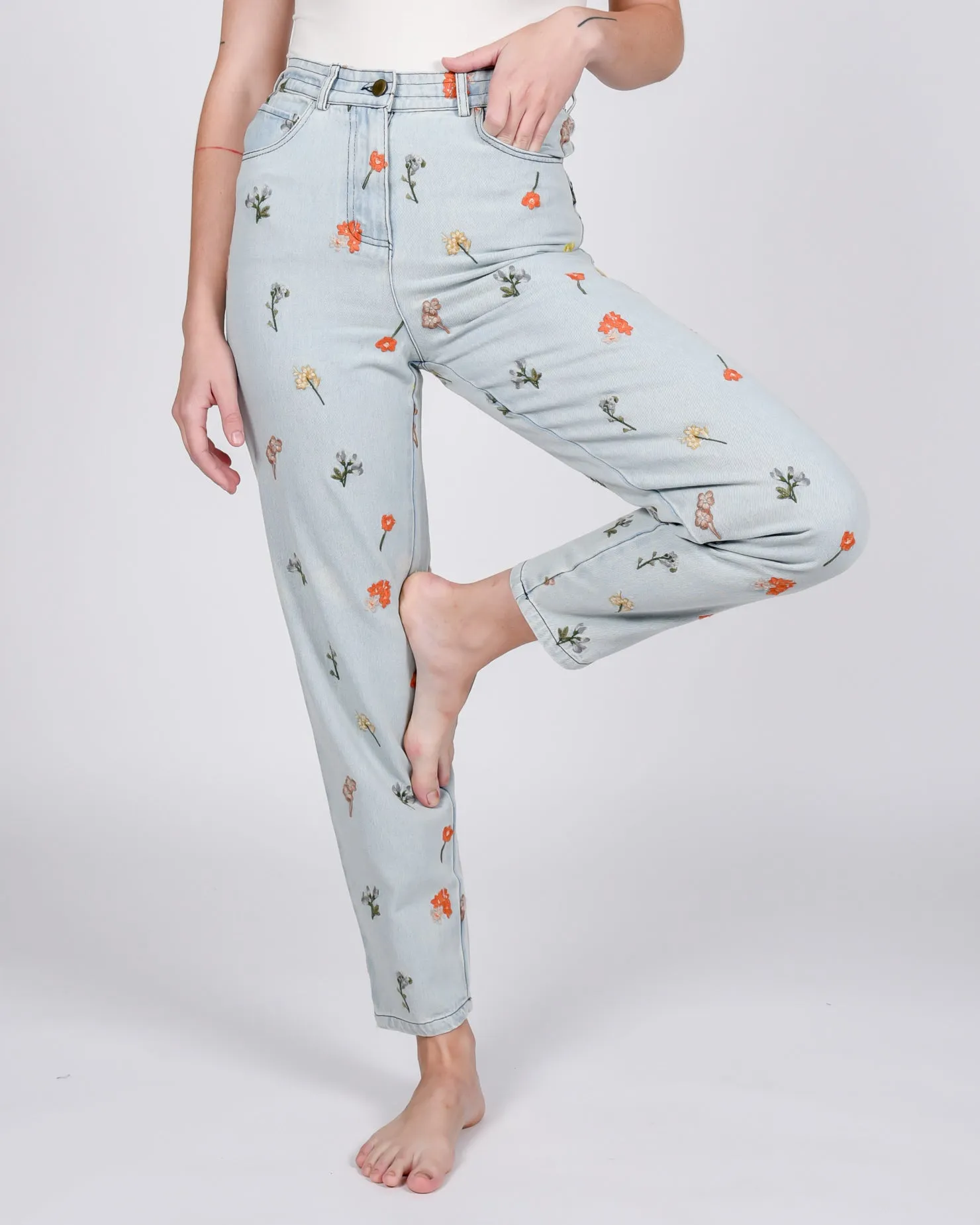 Begonia jeans in mid-blue