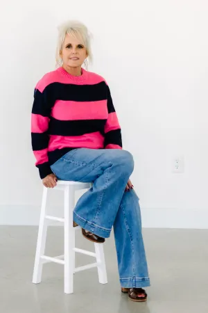Berry Striped Sweater