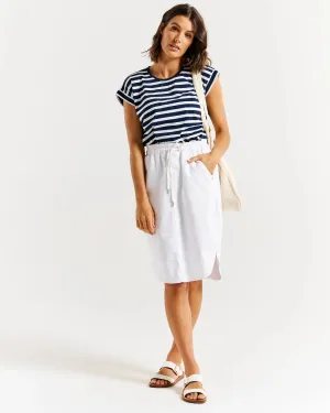 Betty Basics. - Alina Denim Skirt - White