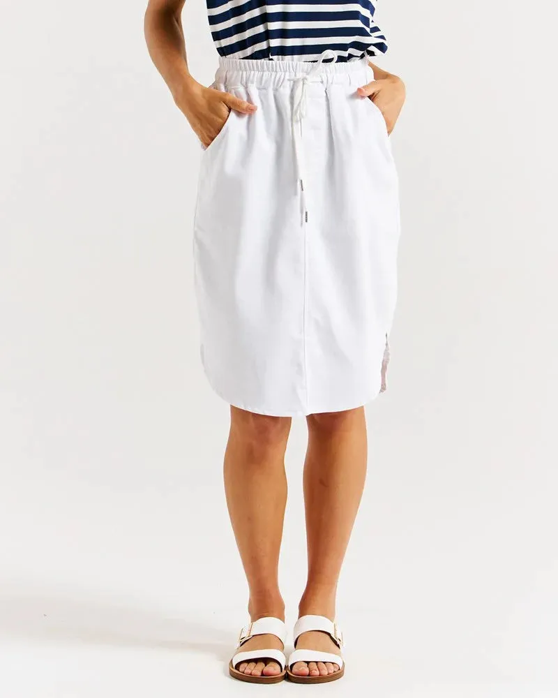 Betty Basics. - Alina Denim Skirt - White