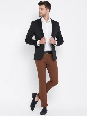 Black Notched Lapel Blazer