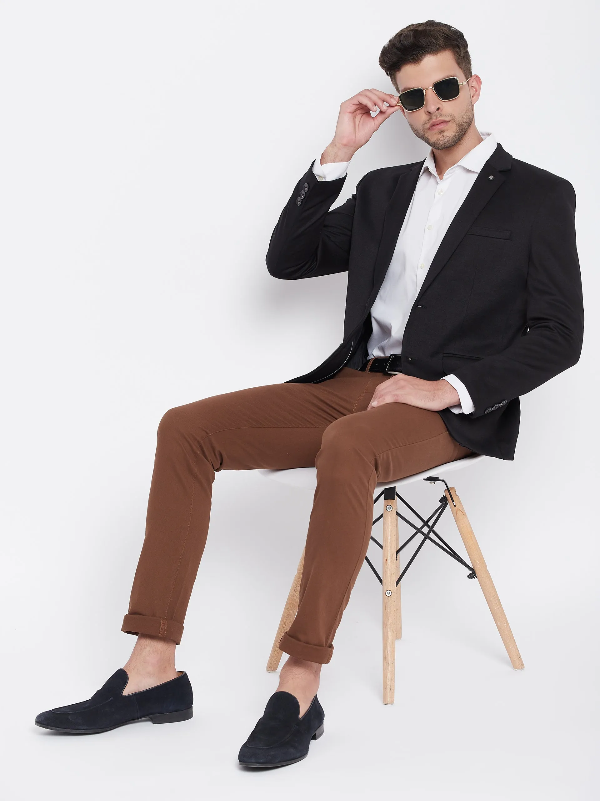 Black Notched Lapel Blazer