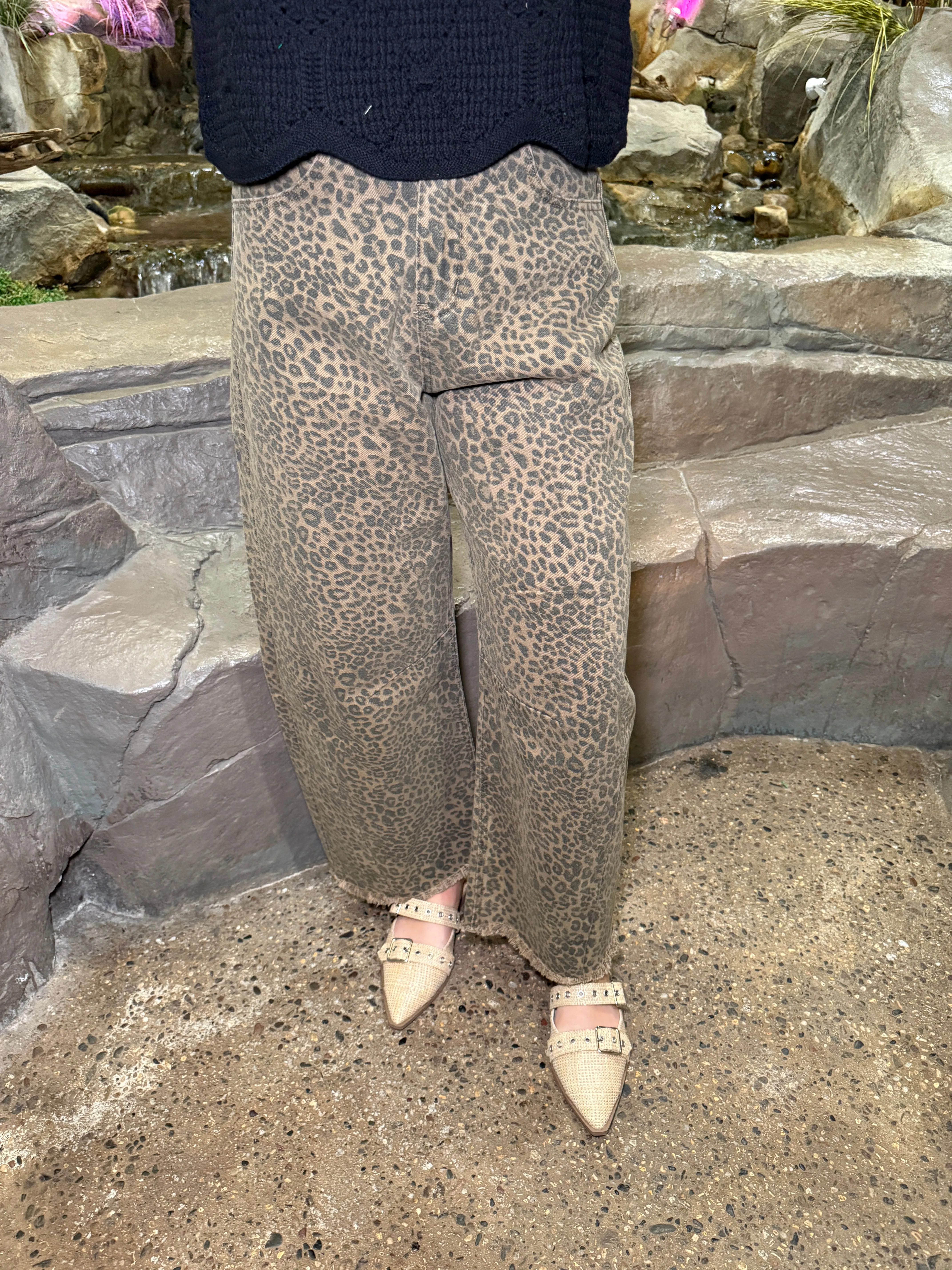 Blakeley Cheetah Barrel Jeans