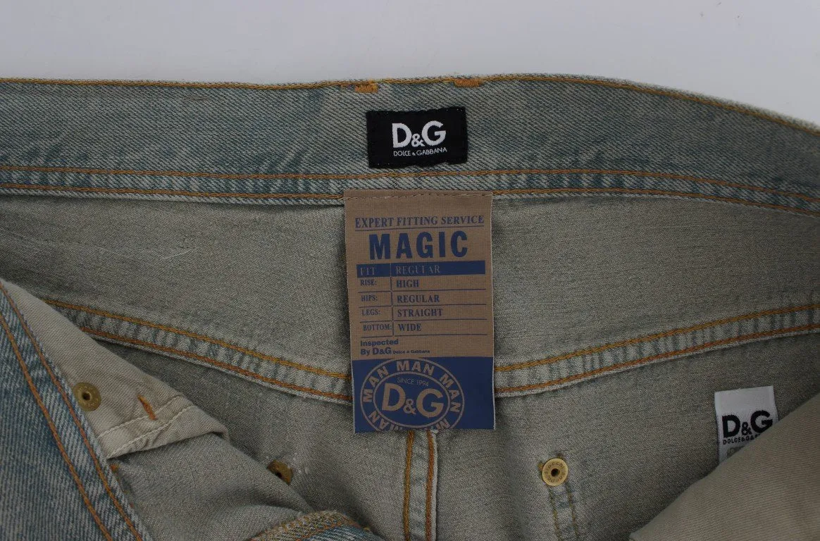 Blue Cotton Straight Fit MAGIC Jeans