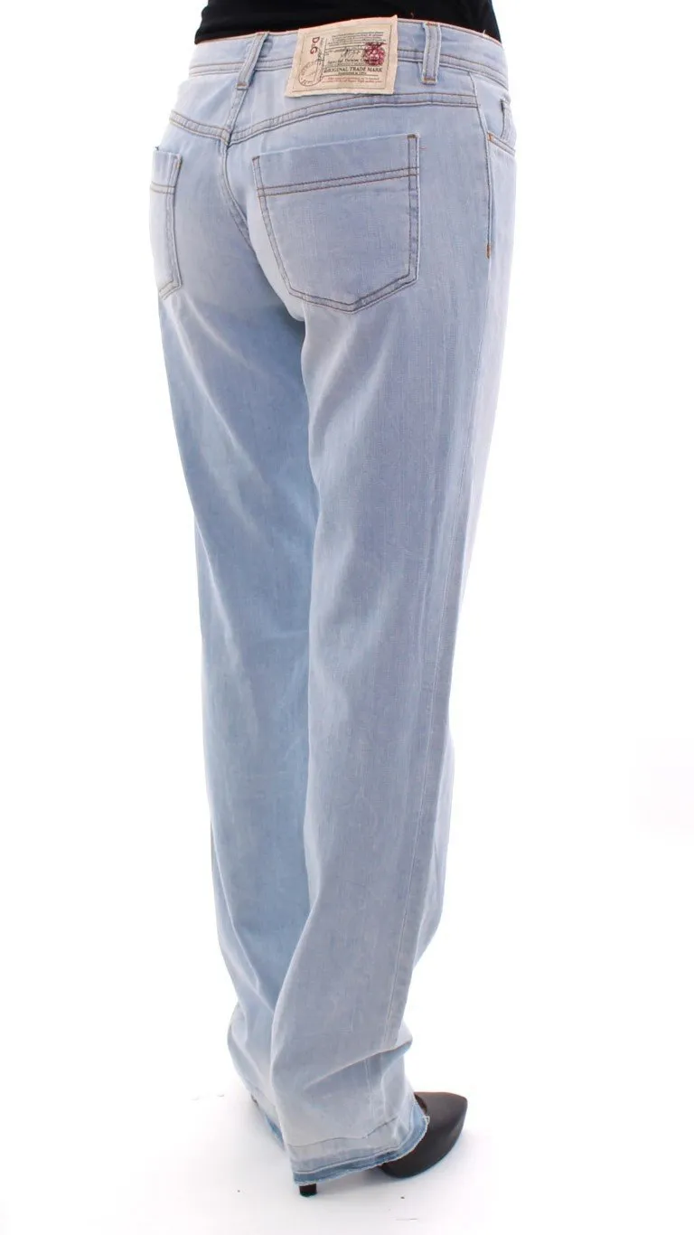 Blue CUTE Cotton Regular Fit Jeans Pants