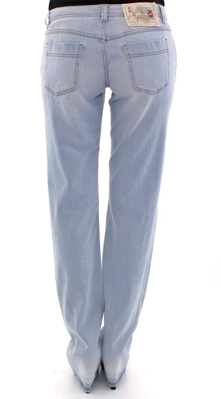 Blue CUTE Cotton Regular Fit Jeans Pants