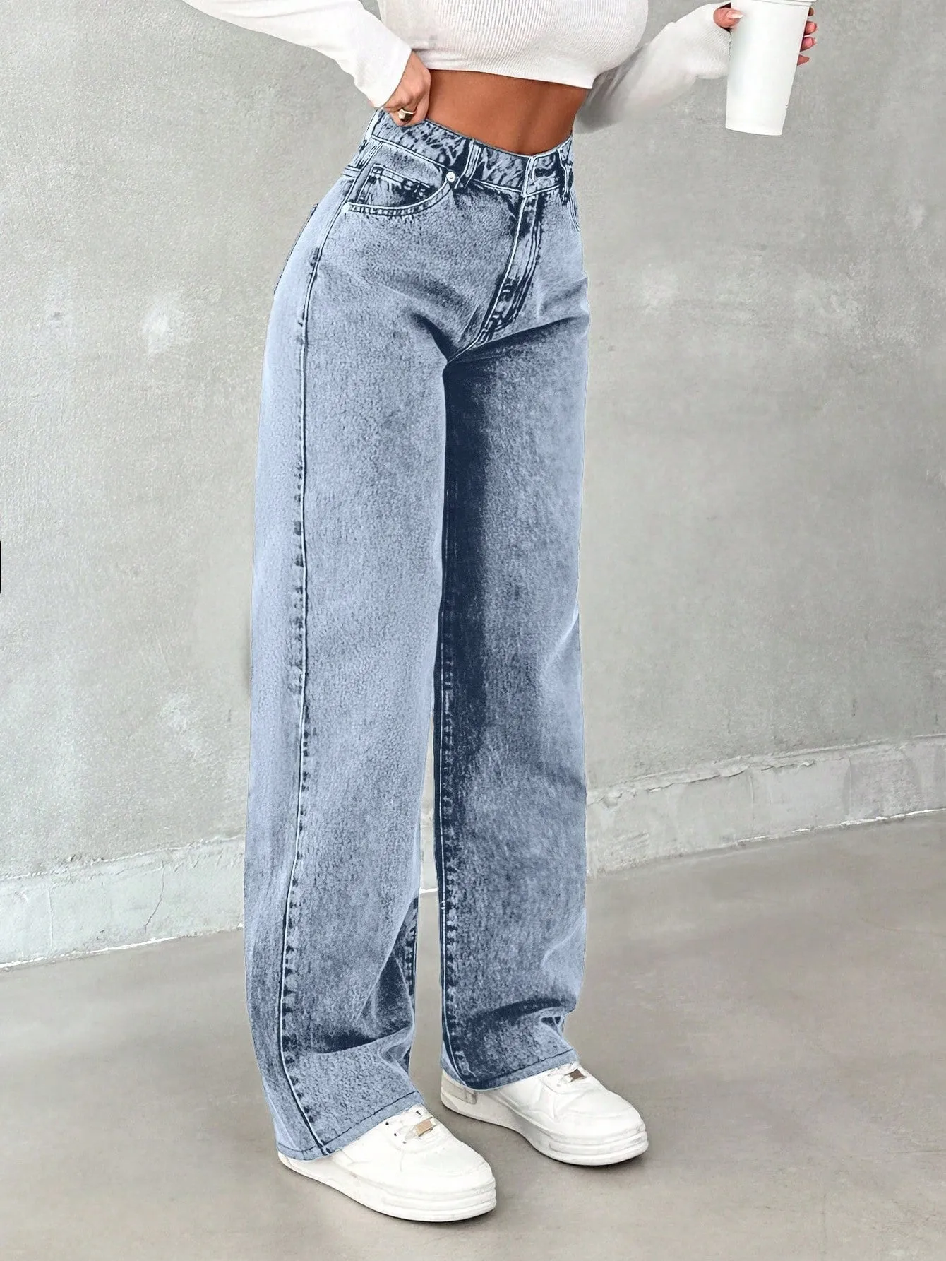Blue Opal Straight Fit Jeans