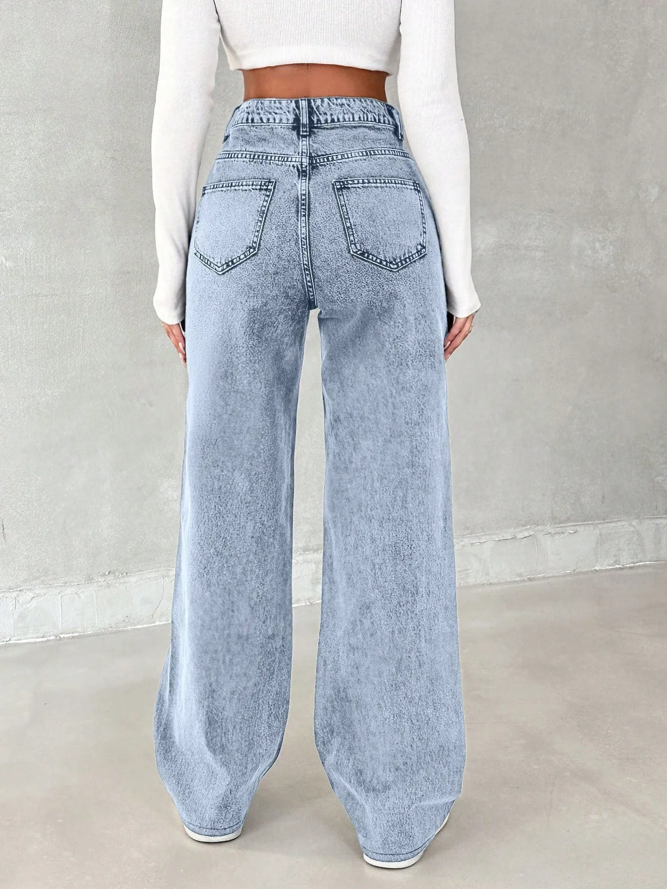 Blue Opal Straight Fit Jeans