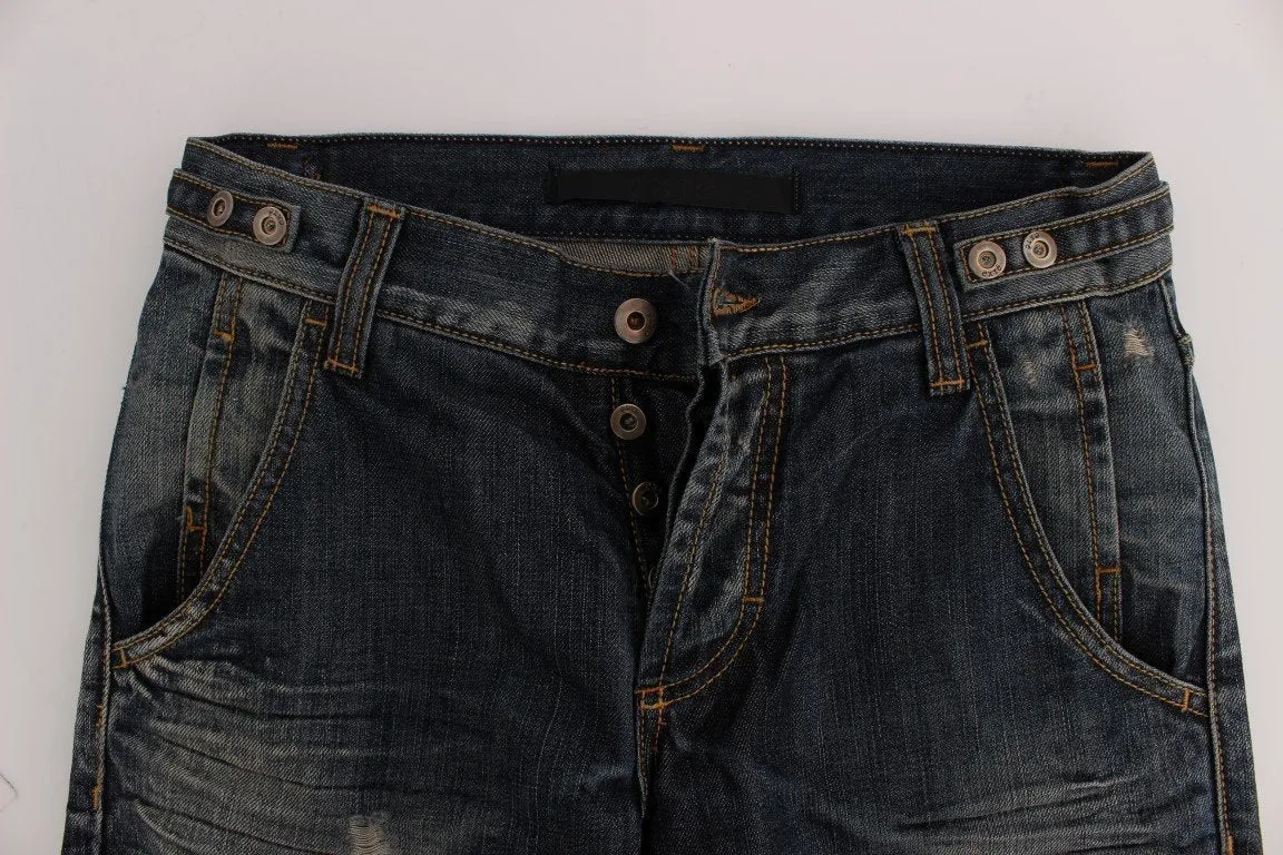 Blue Wash Cotton Denim Regular Fit Jeans