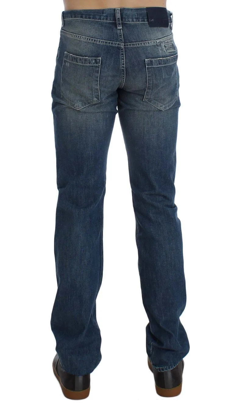 Blue Wash Cotton Regular Fit Jeans