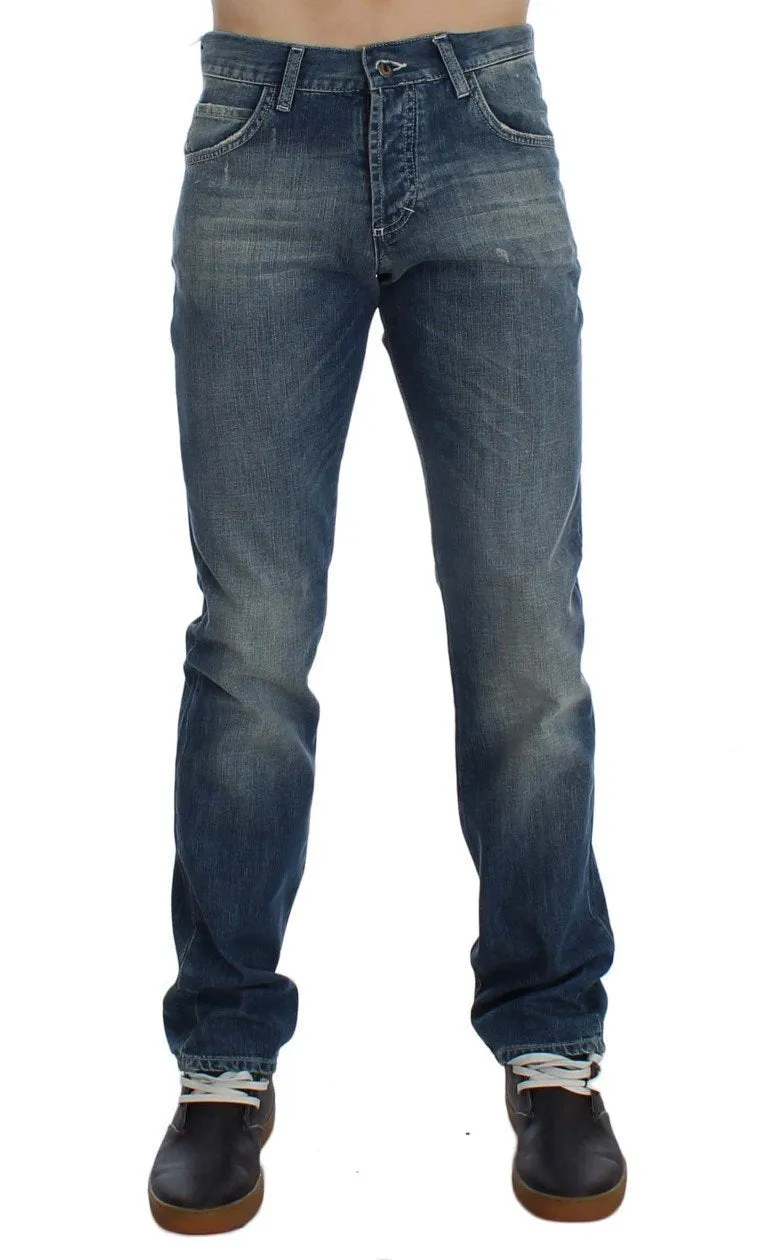 Blue Wash Cotton Regular Fit Jeans