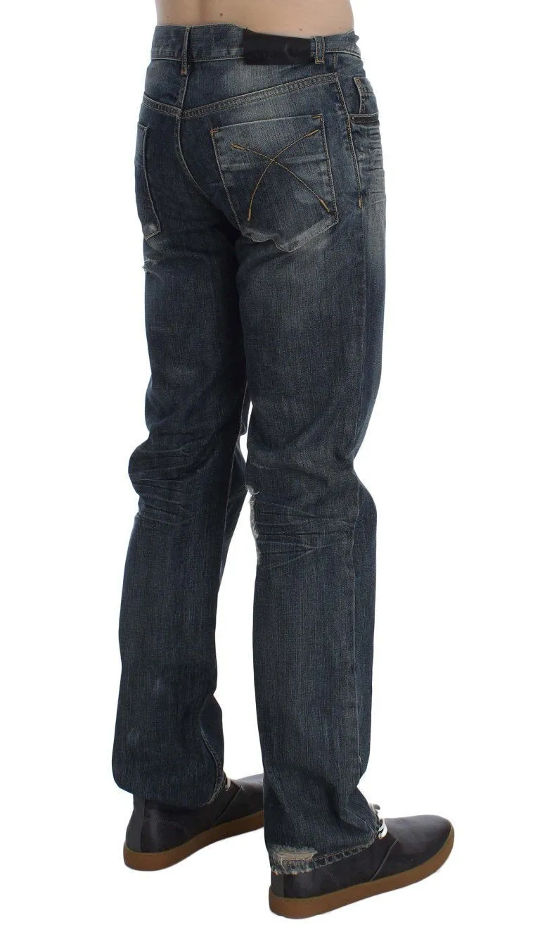 Blue Wash Cotton Regular Fit Jeans