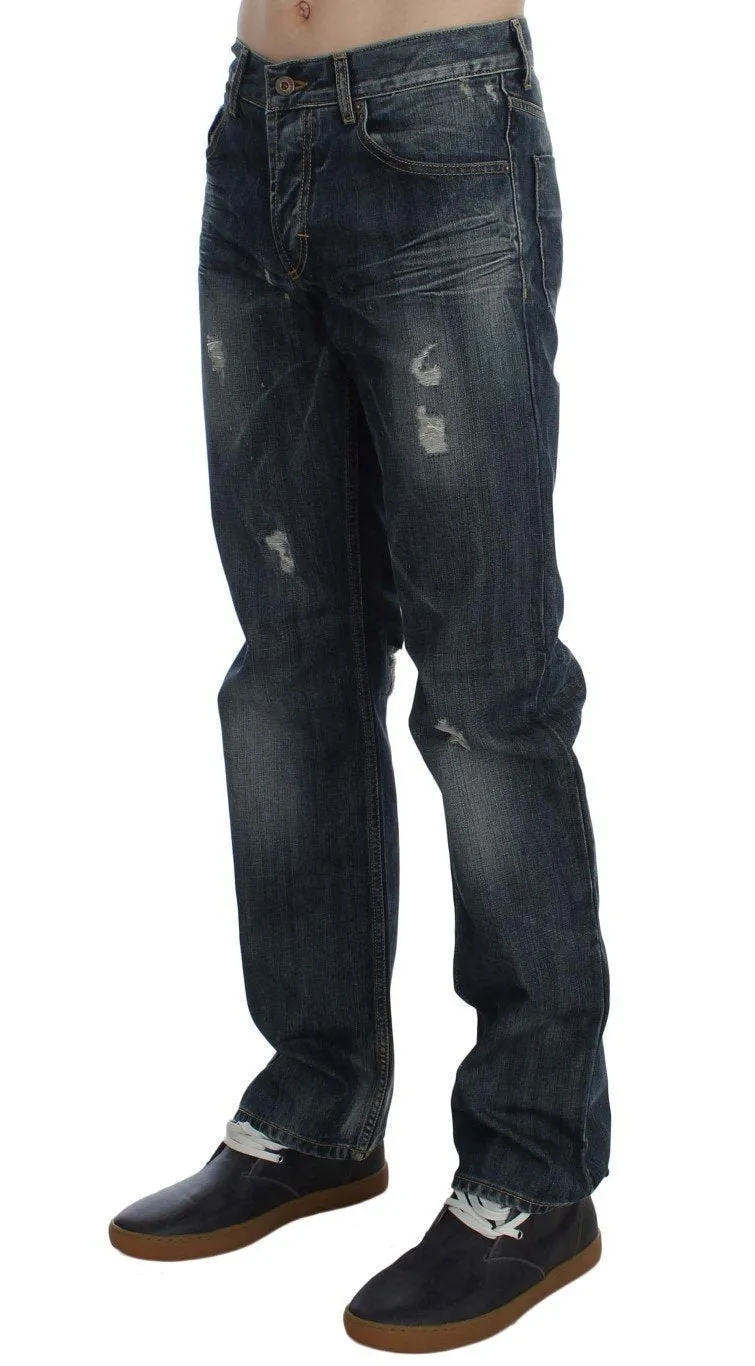 Blue Wash Cotton Regular Fit Jeans