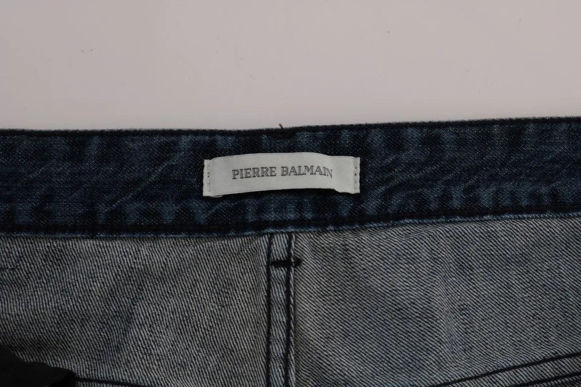 Blue Wash Cotton Straight Fit Jeans