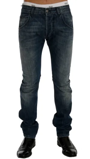 Blue Wash Cotton Straight Fit Jeans
