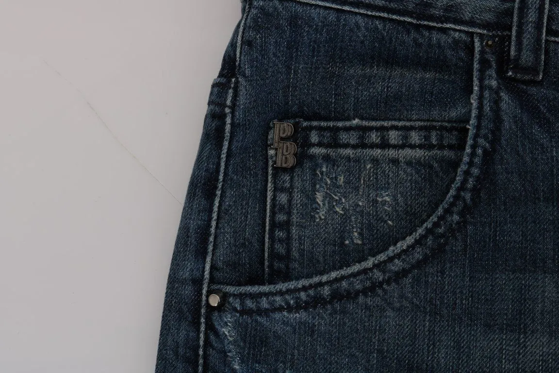 Blue Wash Cotton Straight Fit Jeans