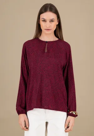 Bluse aus Viskose mit Punkten