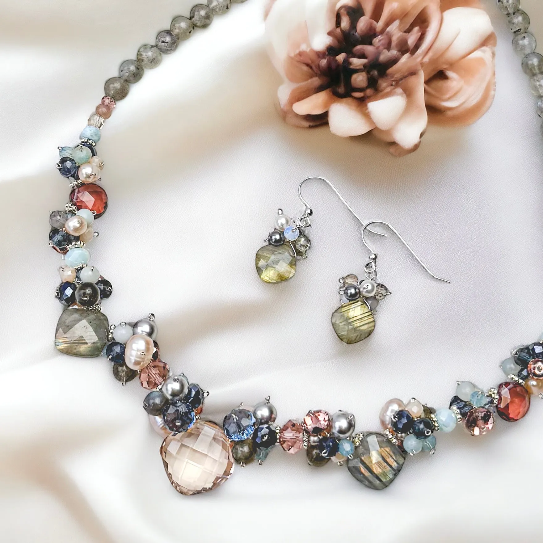 Boho Regina Statement Gemstone Necklace