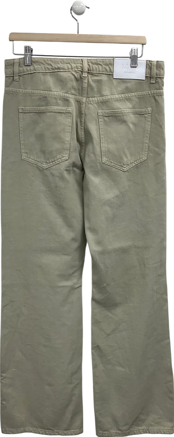 boohooMan Cream Relaxed Fit Jeans W34