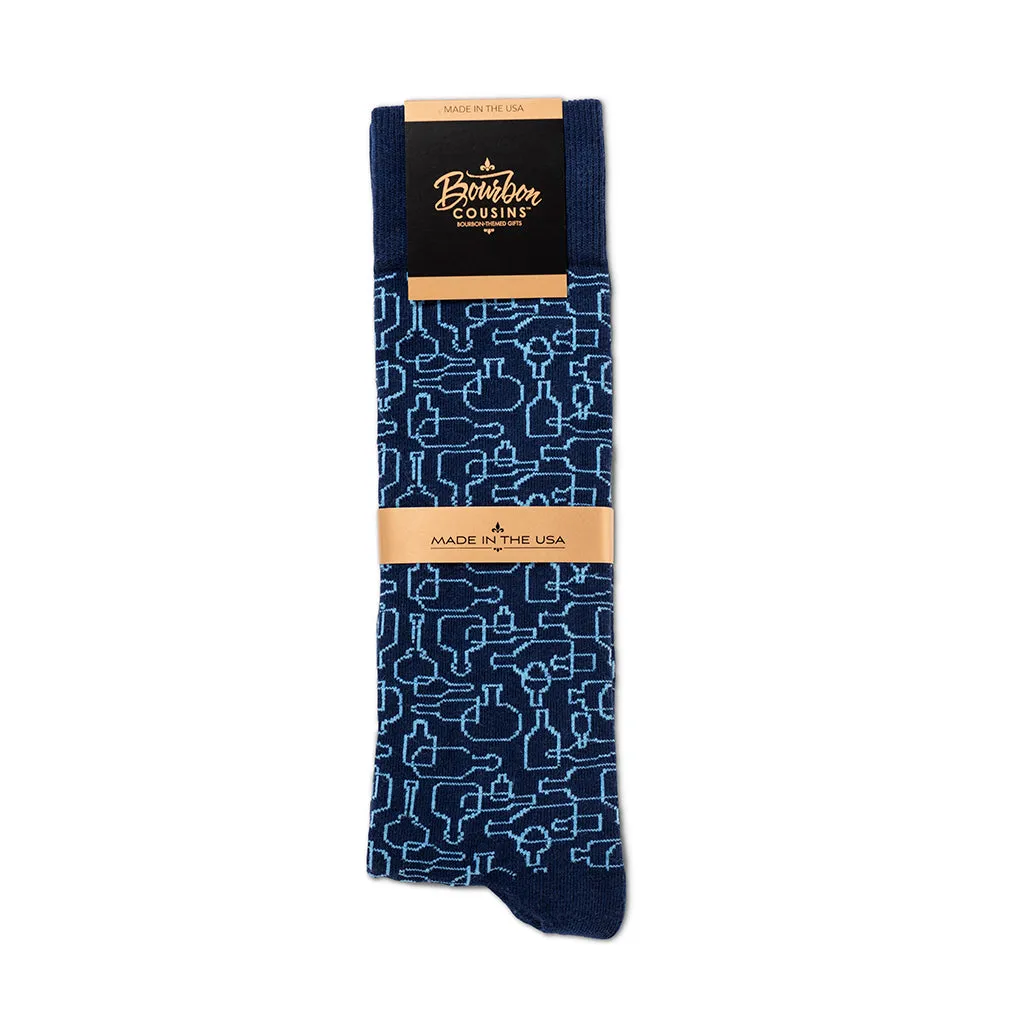 Bourbon Fest© Bow Tie   Sock Gift Set | Royal Blue