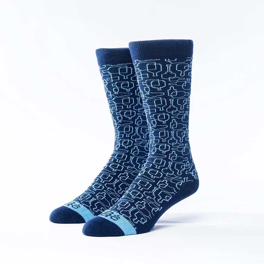 Bourbon Fest© Bow Tie   Sock Gift Set | Royal Blue
