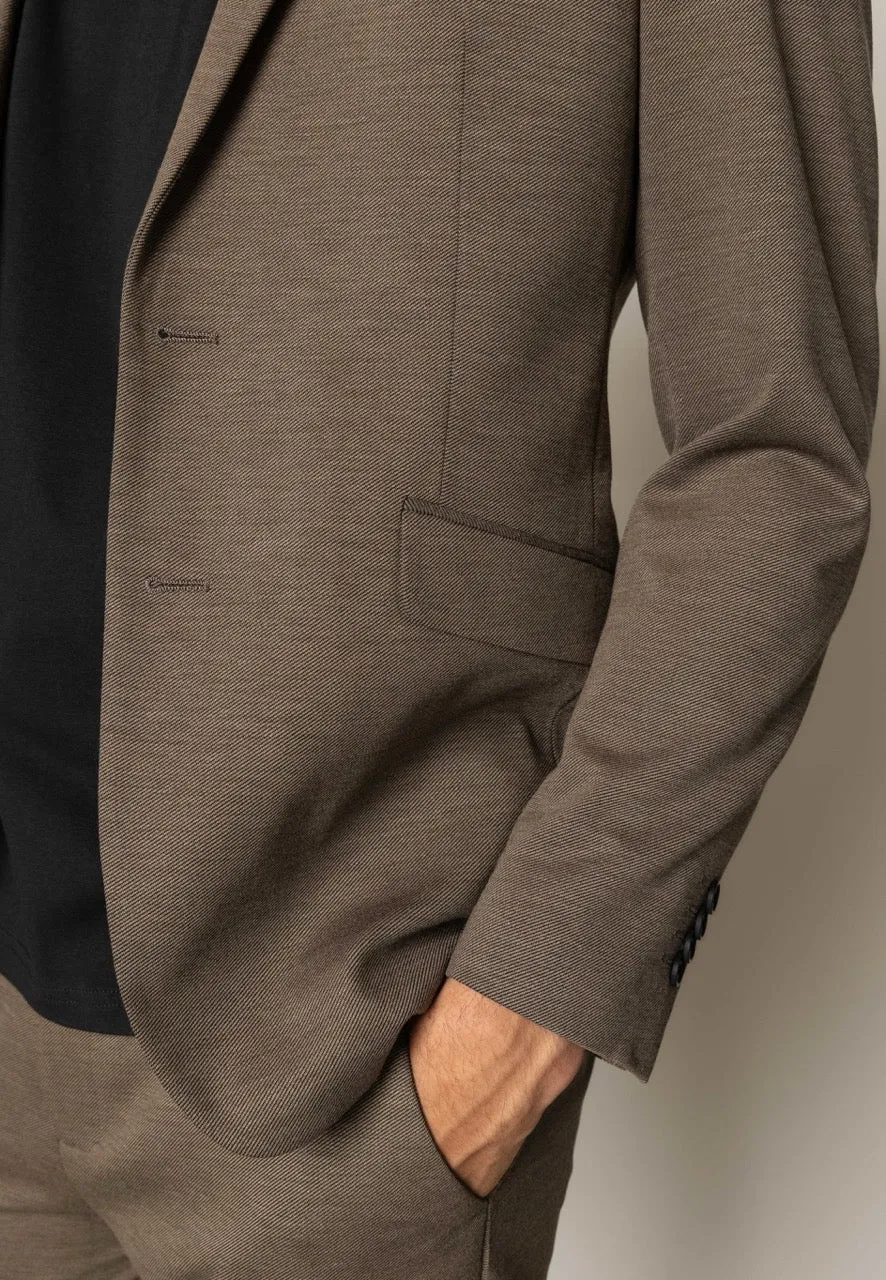 Brendon jersey blazer - Dark Khaki