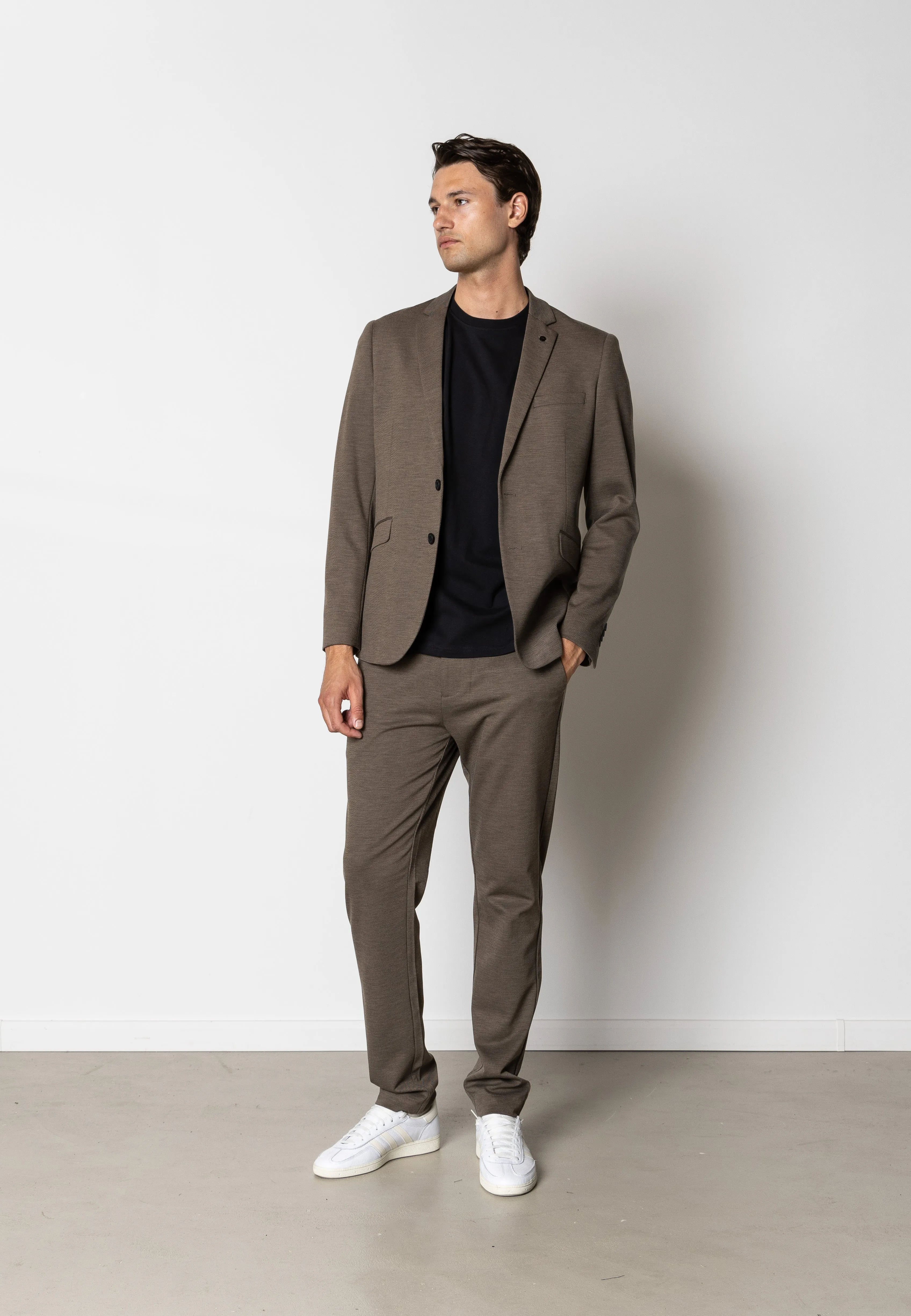 Brendon jersey blazer - Dark Khaki