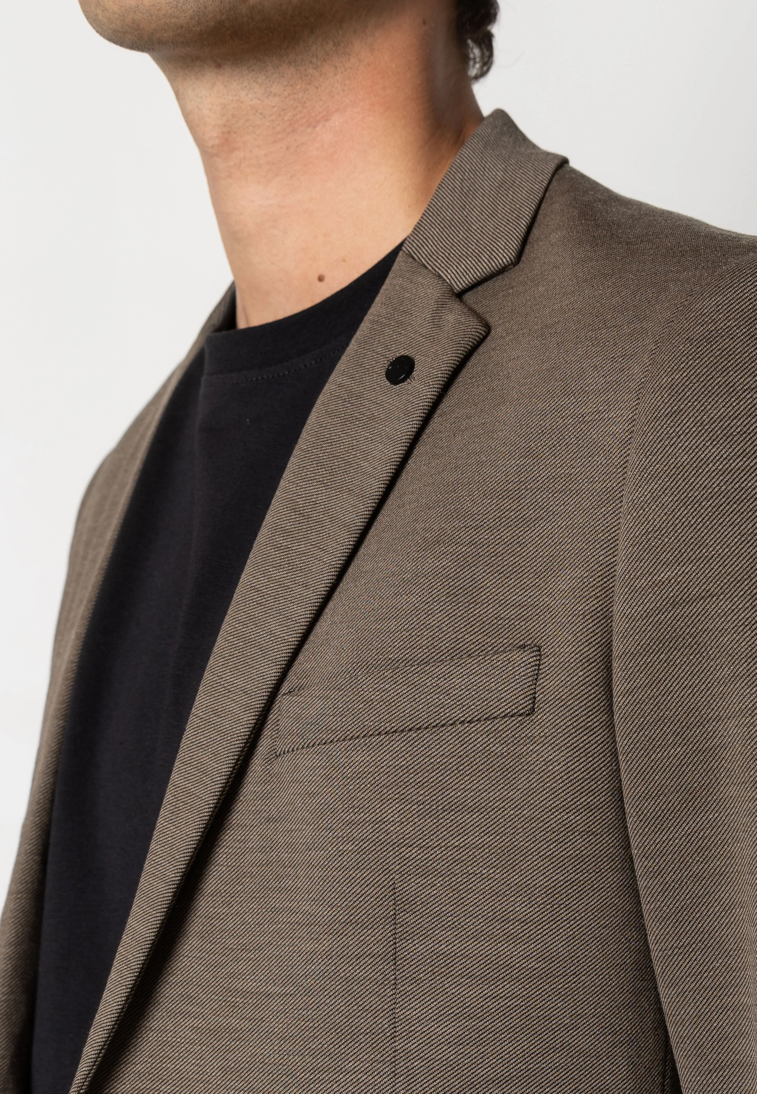Brendon jersey blazer - Dark Khaki