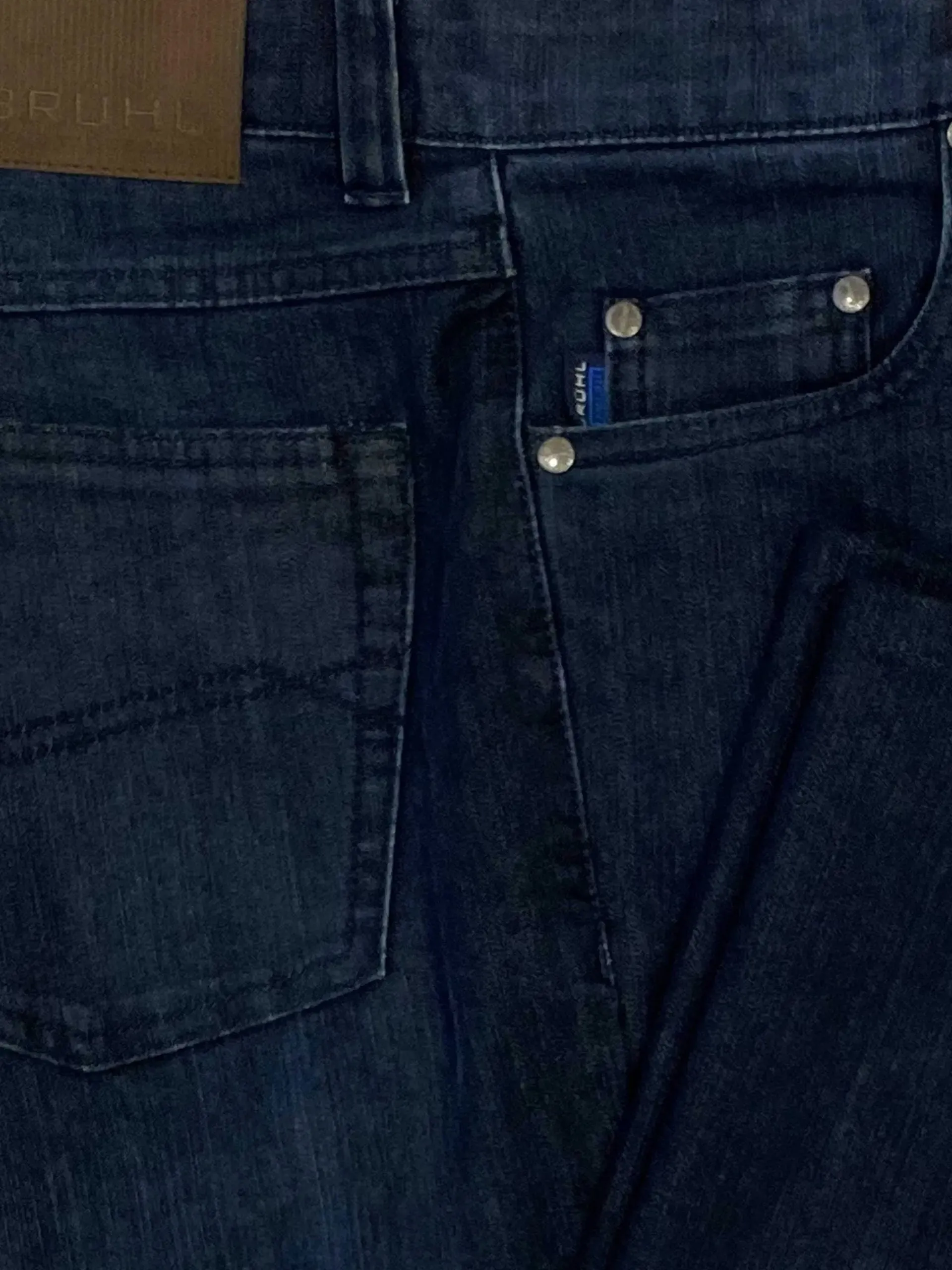 BRUHL Harry Jeans - Stretch Denim Regular Fit - Mens - Dark Blue