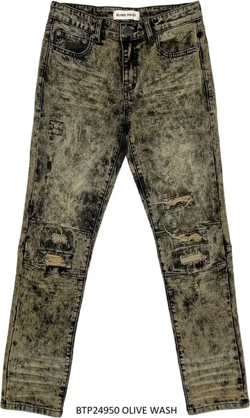 BTP24950 DISTRESSED SLIM FIT JEANS