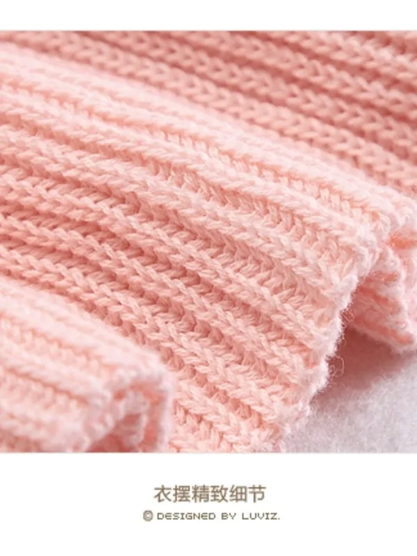 bubble sleeves flounce sweater