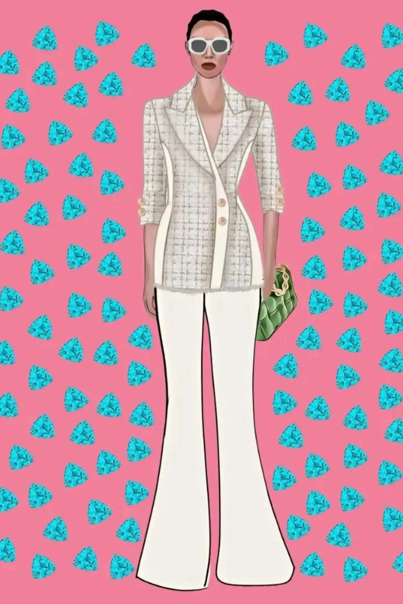 Call Me Coco Diamond Tweed Pants