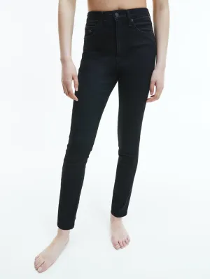 Calvin Klein Jeans High Rise Super Skinny Ankle Jeans - Denim Black