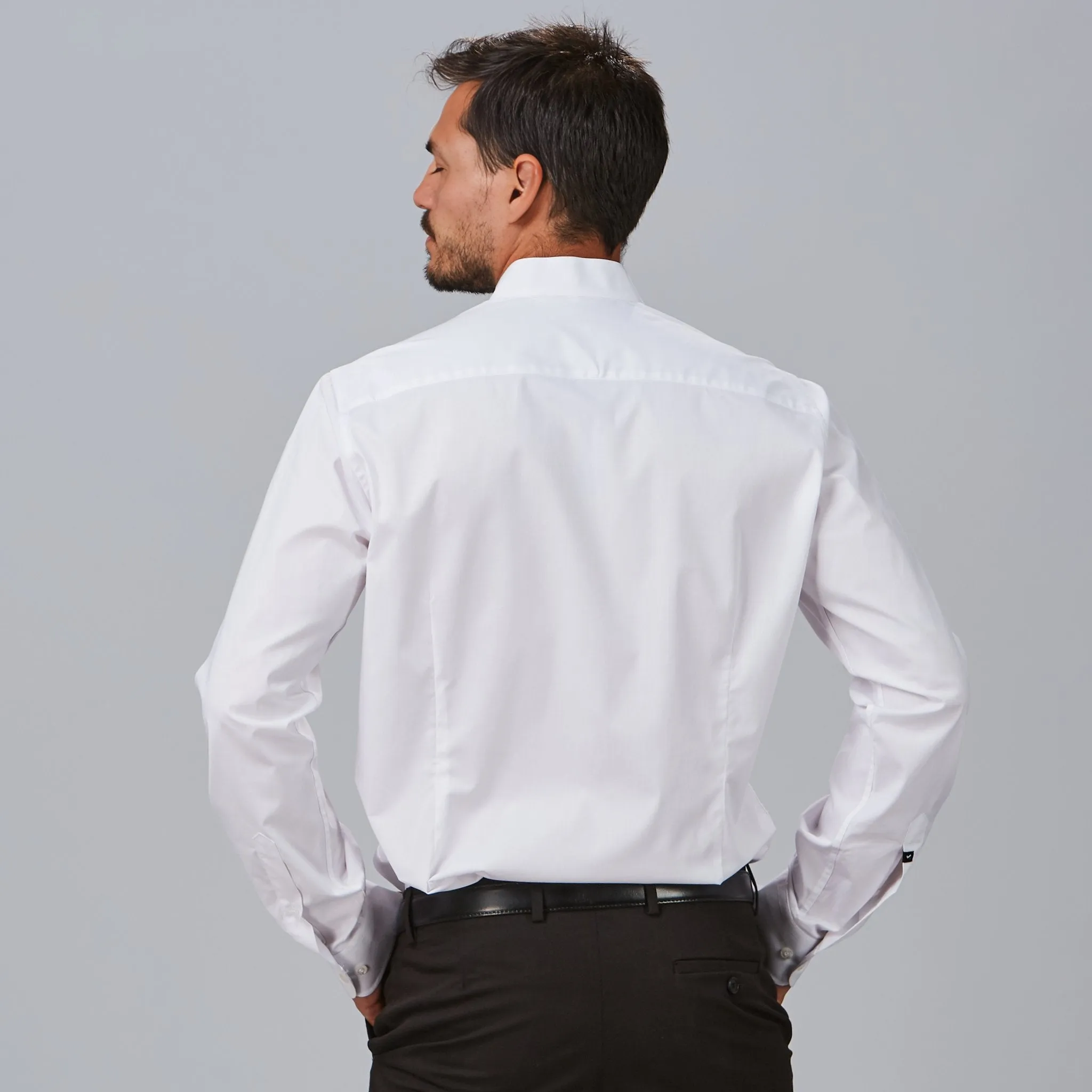 Camisa Homem M/L C/Mao Slim Fit Elastan