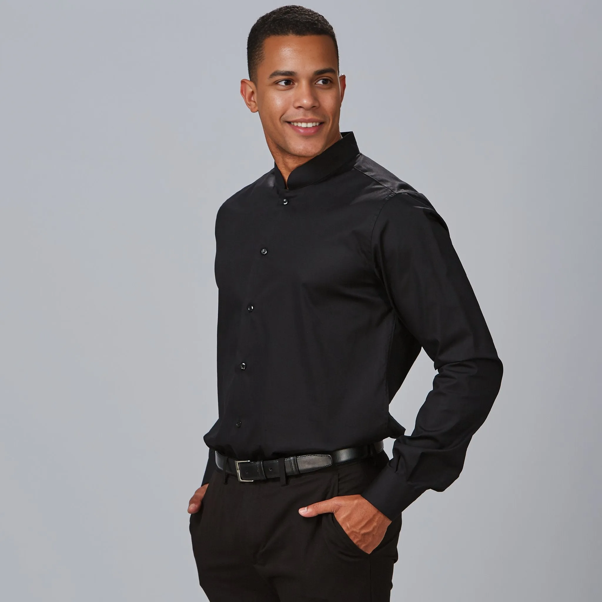 Camisa Homem M/L C/Mao Slim Fit Elastan