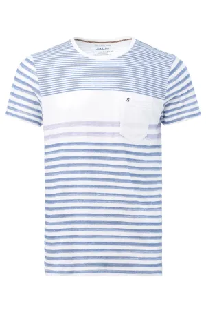 Camiseta a rayas con bolsillo