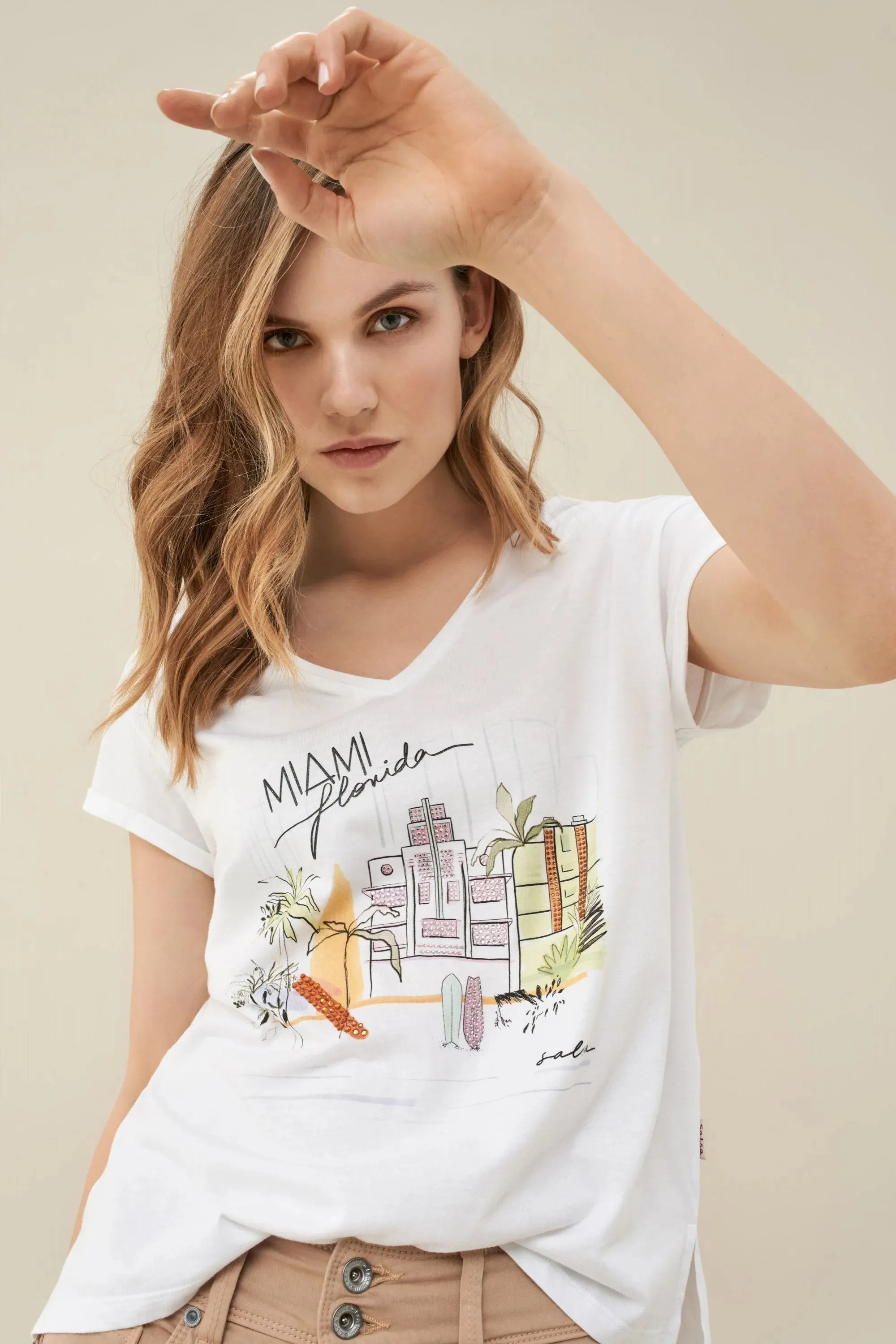 Camiseta Dibujo Miami