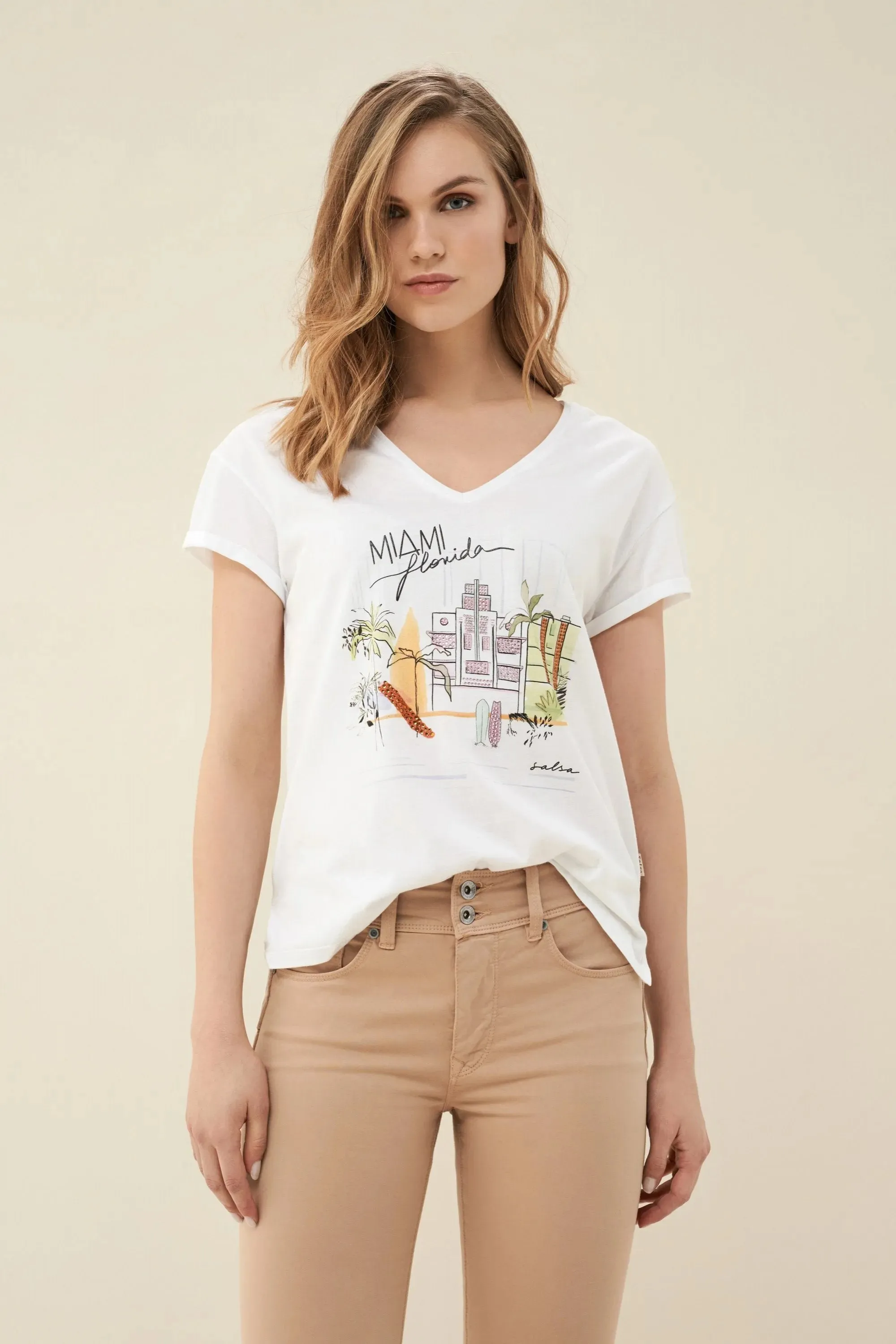 Camiseta Dibujo Miami