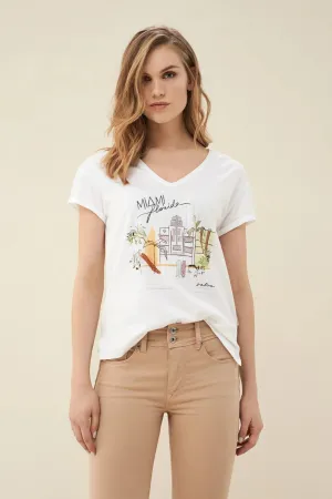 Camiseta Dibujo Miami