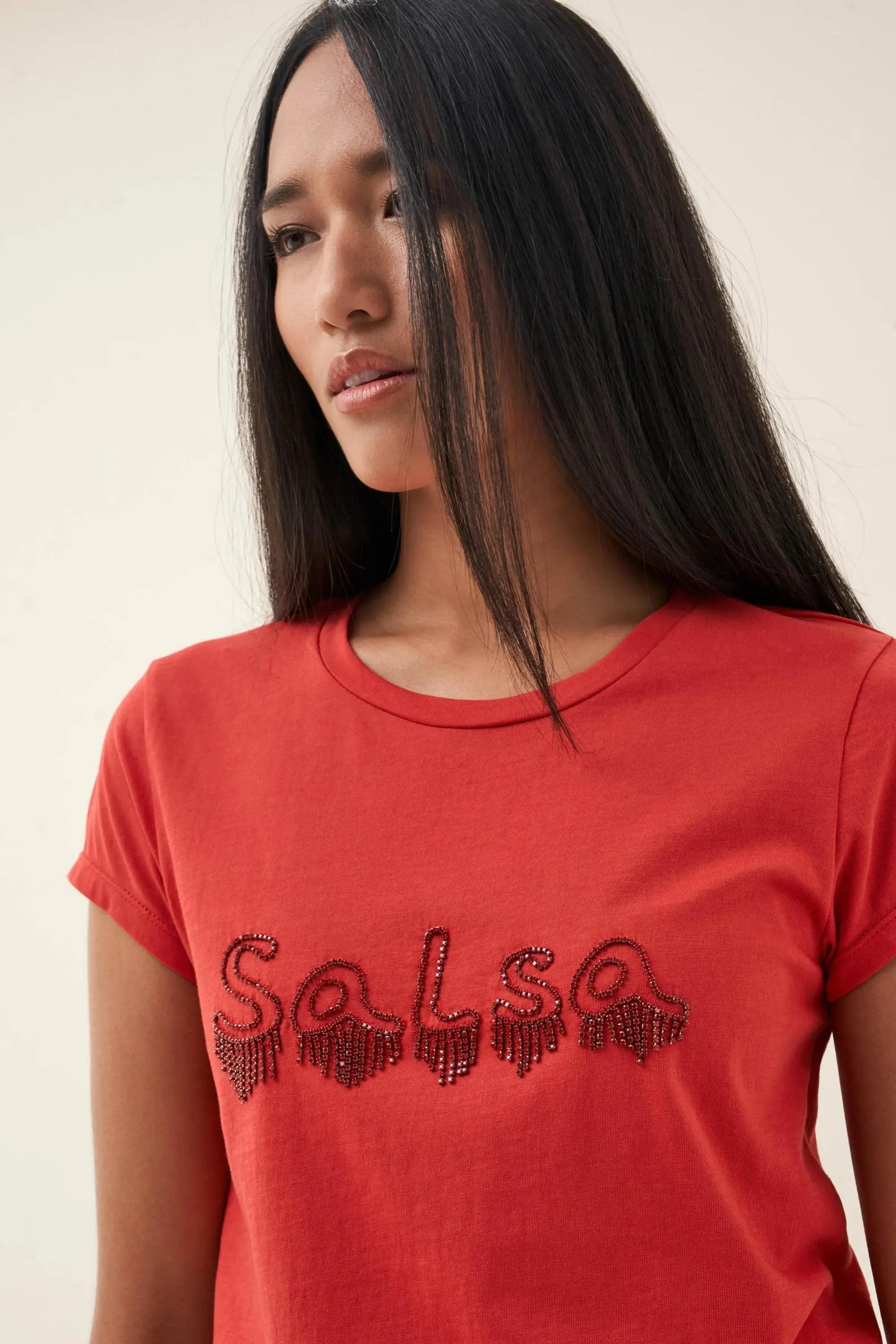 CAMISETA LOGO CON DETALLES PIEDRAS