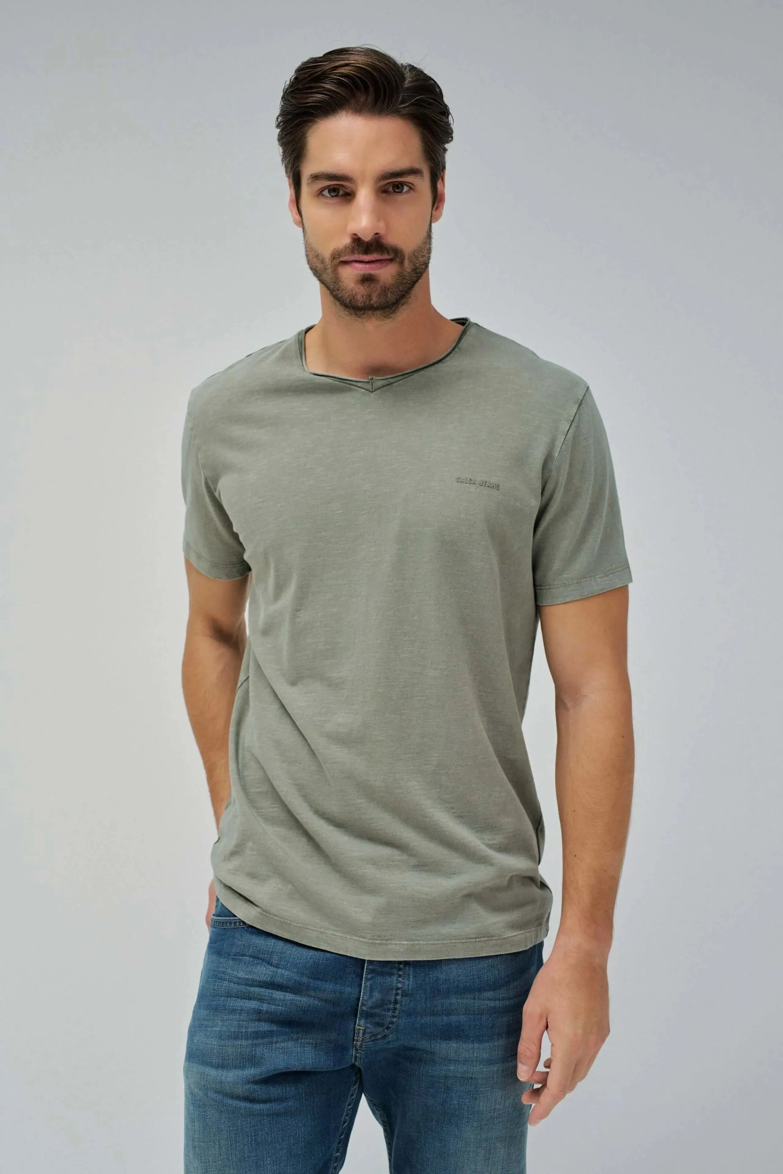 Camiseta SALSA Tintado y Logotipo Verde