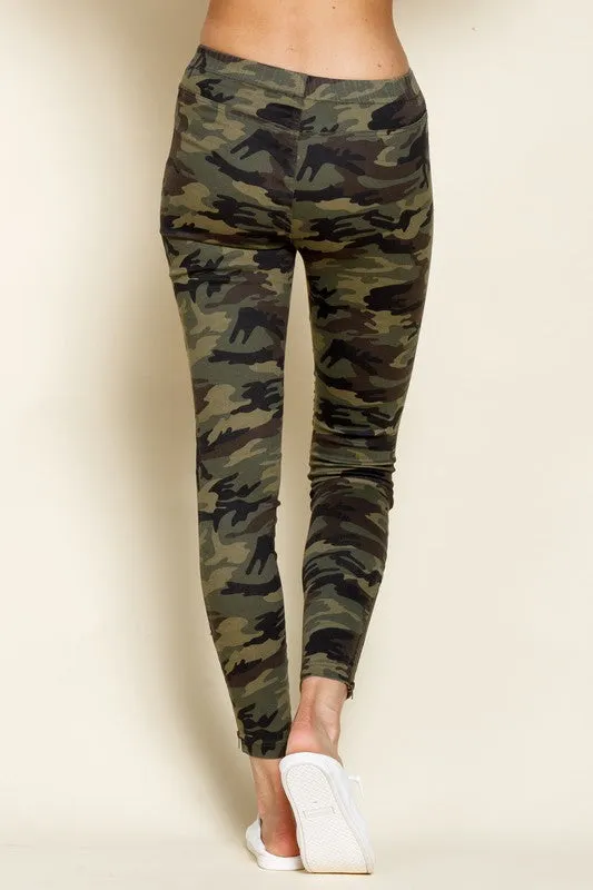 Camo Moto Jeans-Green
