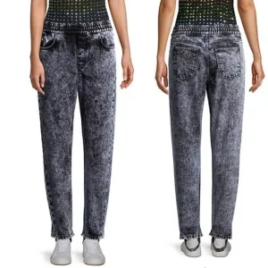 Caroline Constas Remi Pull-On Jeans in vintage black sz 26