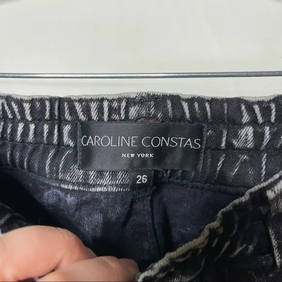 Caroline Constas Remi Pull-On Jeans in vintage black sz 26