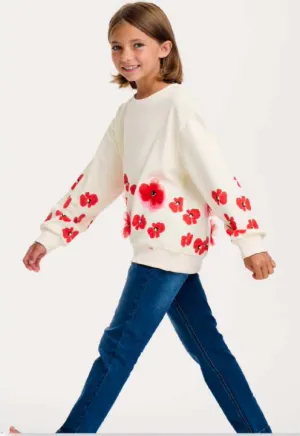 Catimini Girls Poppy Jumper and Denim Jeans In Stock Now