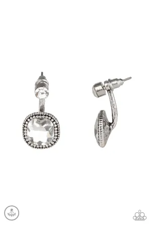 Celebrity Cache White Paparazzi Earrings