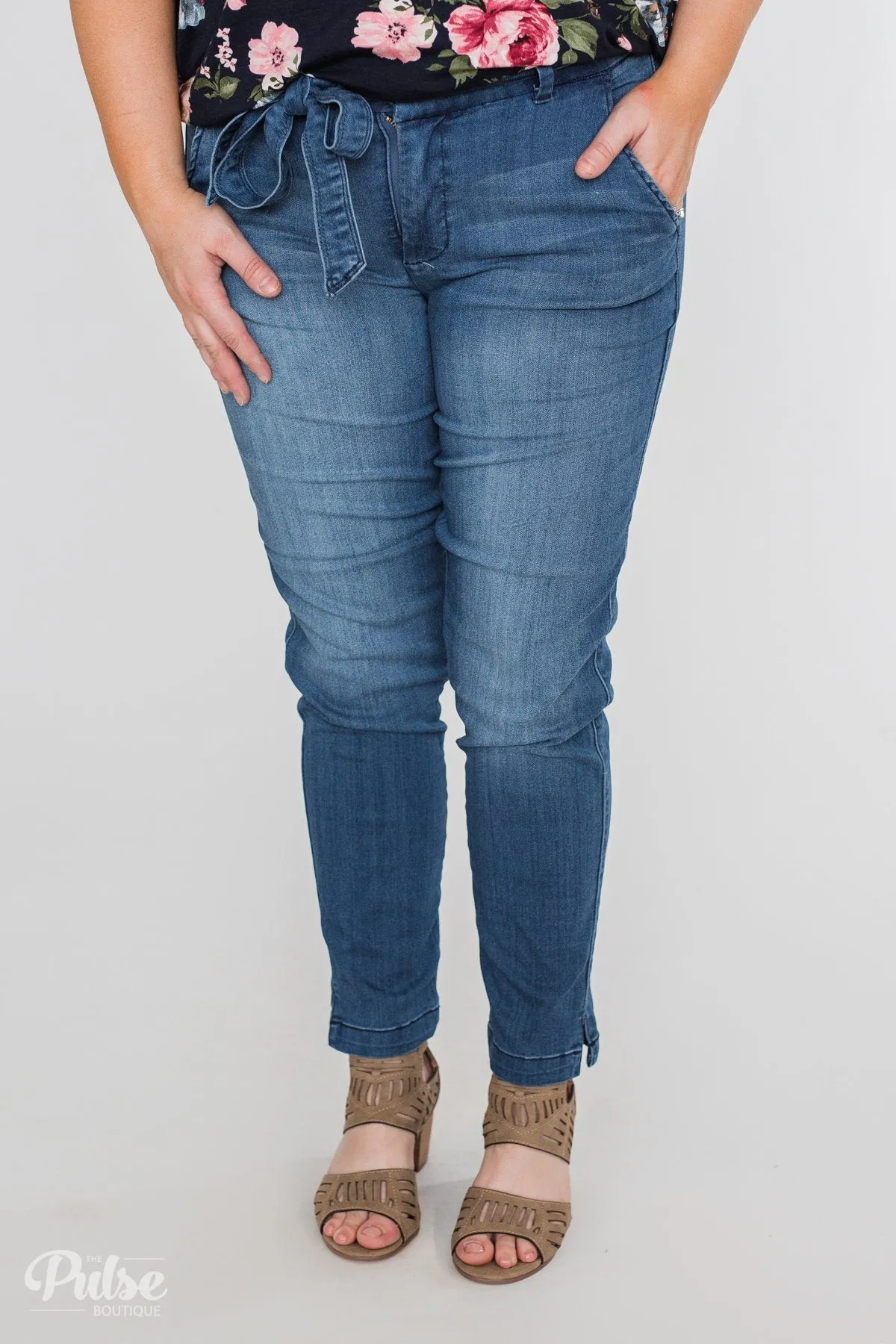 Celebrity Pink Belt Jeans- Prudence Wash