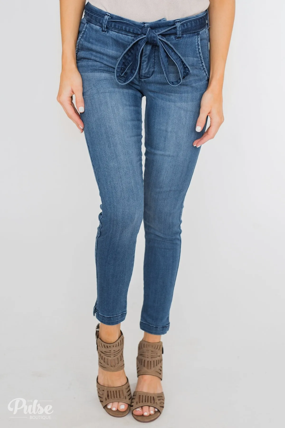 Celebrity Pink Belt Jeans- Prudence Wash