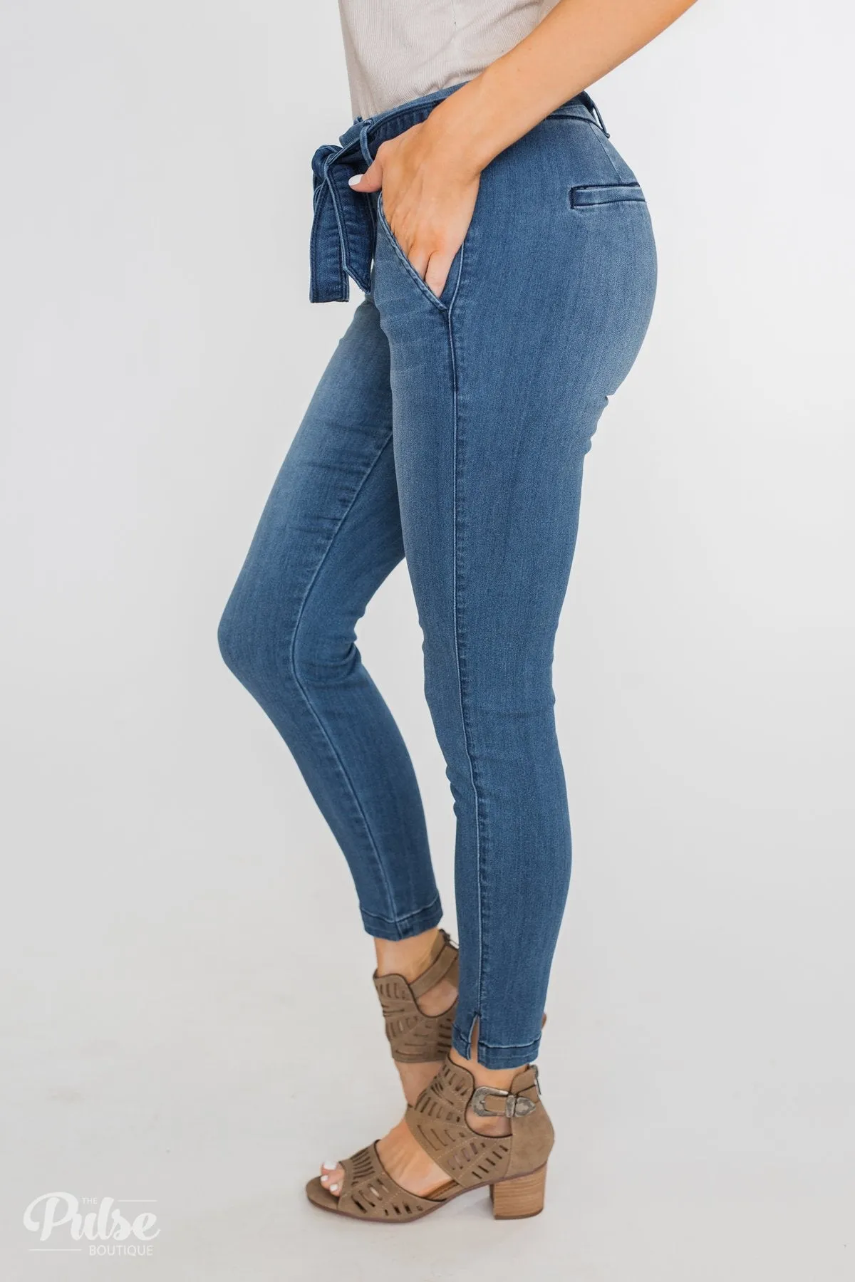 Celebrity Pink Belt Jeans- Prudence Wash