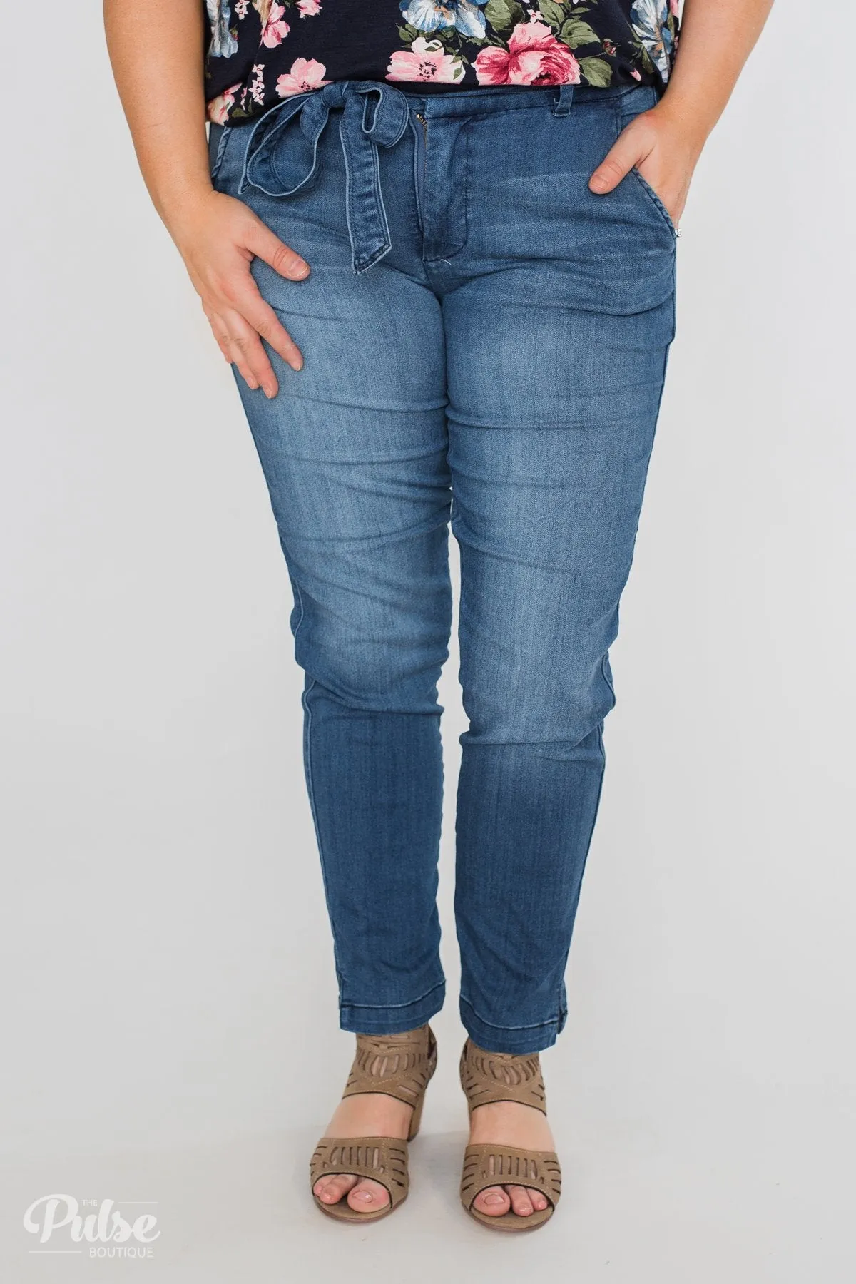 Celebrity Pink Belt Jeans- Prudence Wash